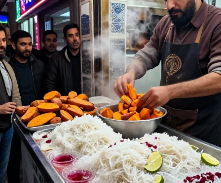 فالوده فروشی که سیب زمینی شیرین را قاطی فالوده کرد